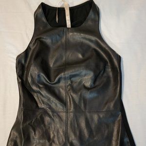 INTERMIX EXCLUSIVE - Black Faux Leather Tank Top
